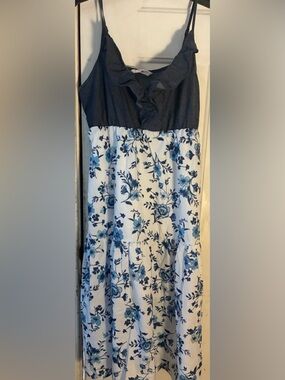 PatPat Blue and White Floral Maxi dress size large women